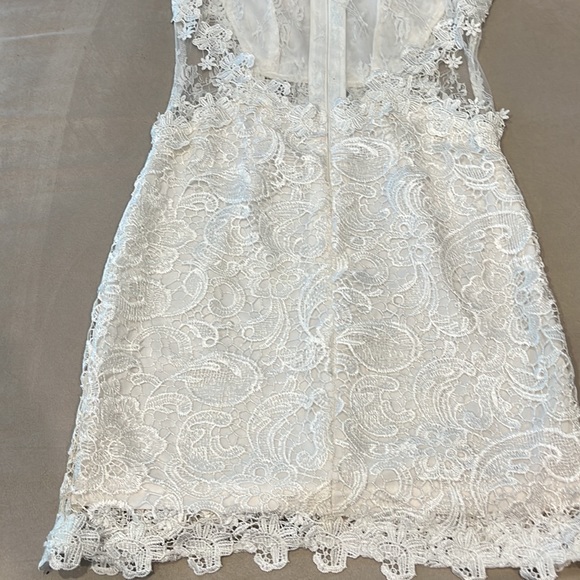 Soieblu White Lace Dress Size Small - Picture 8 of 9